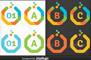 Colorful Flat Octagon Logo Maker Set, a Branding & Logo Template by joyologo (Thumbnail 3 of 3)
