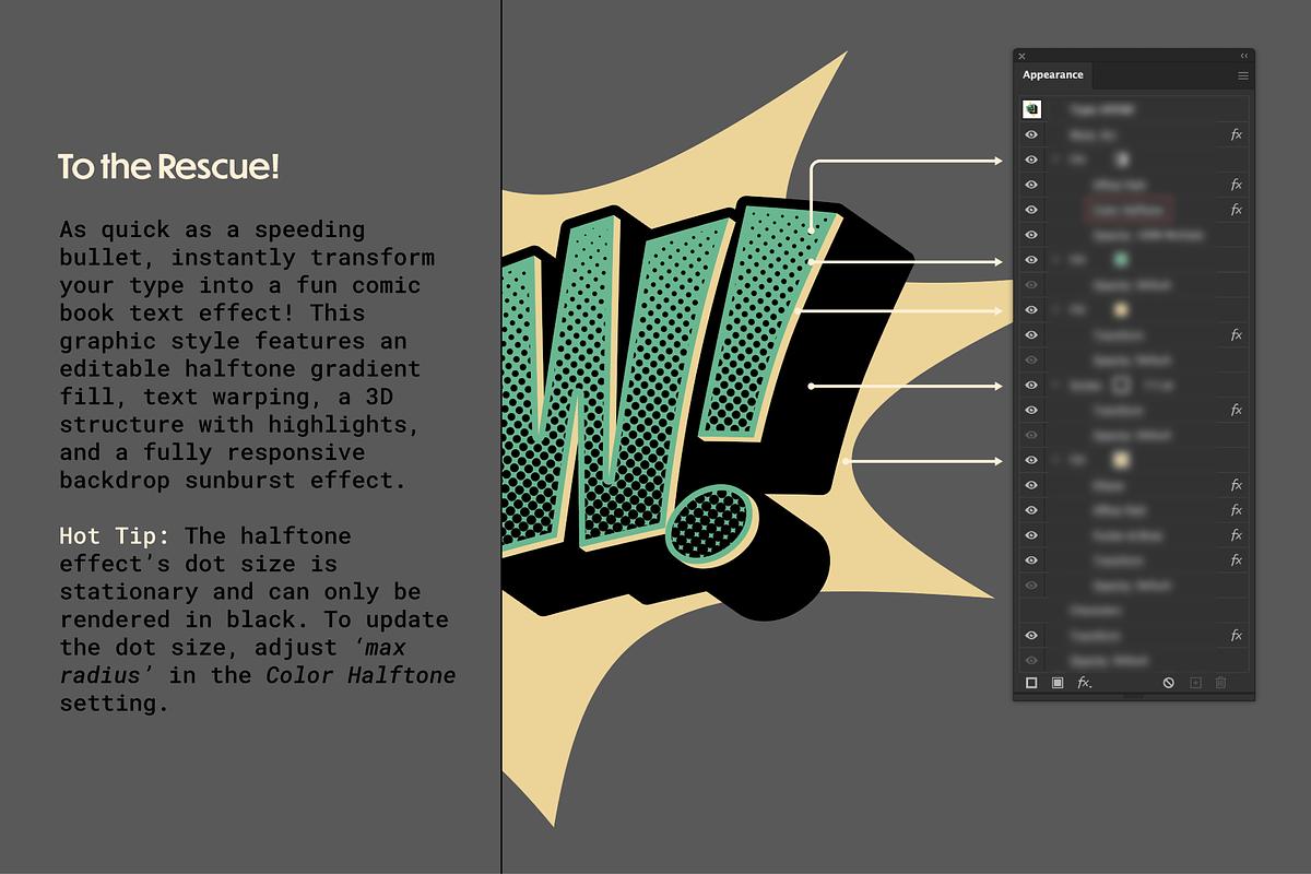 KPOW! - Editable Graphic Style, a Layer Style Add-On by DKNG Studios (Photo 3 of 3)