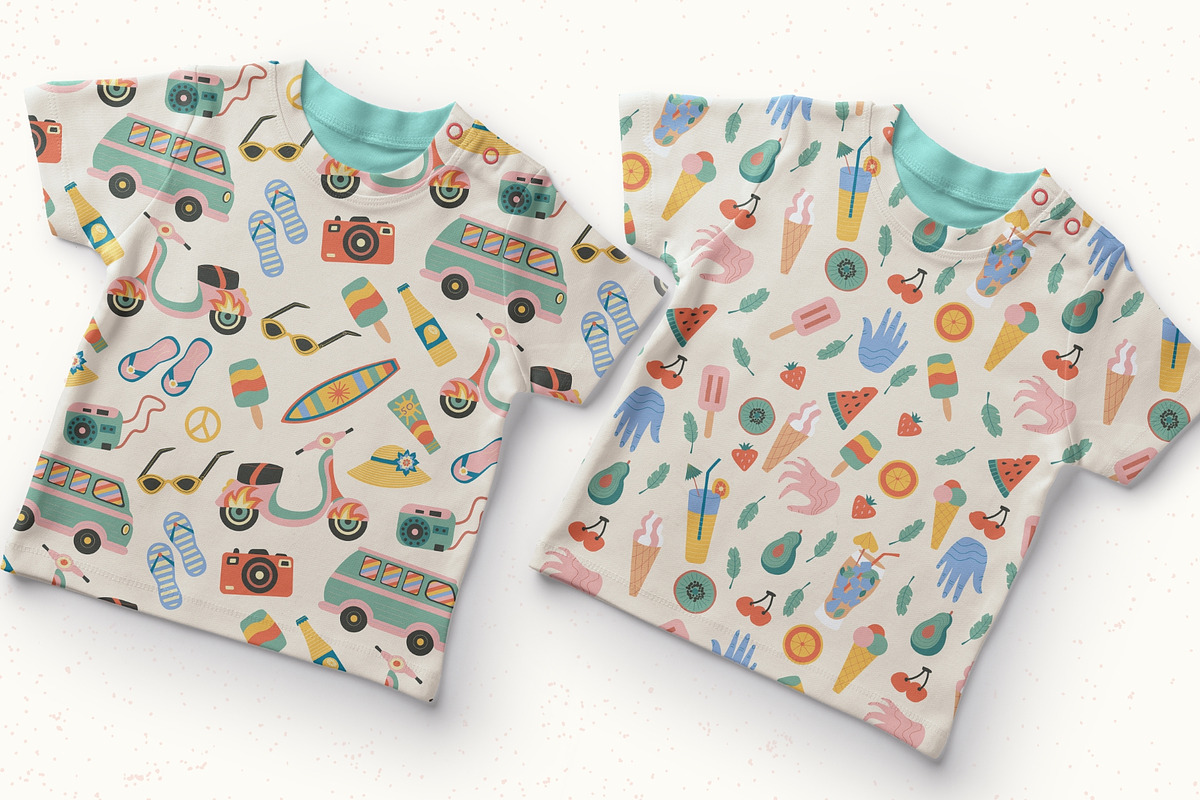 140 Retro Summer Seamless Patterns, a Pattern Graphic by IRSYART (Photo 7 of 15)