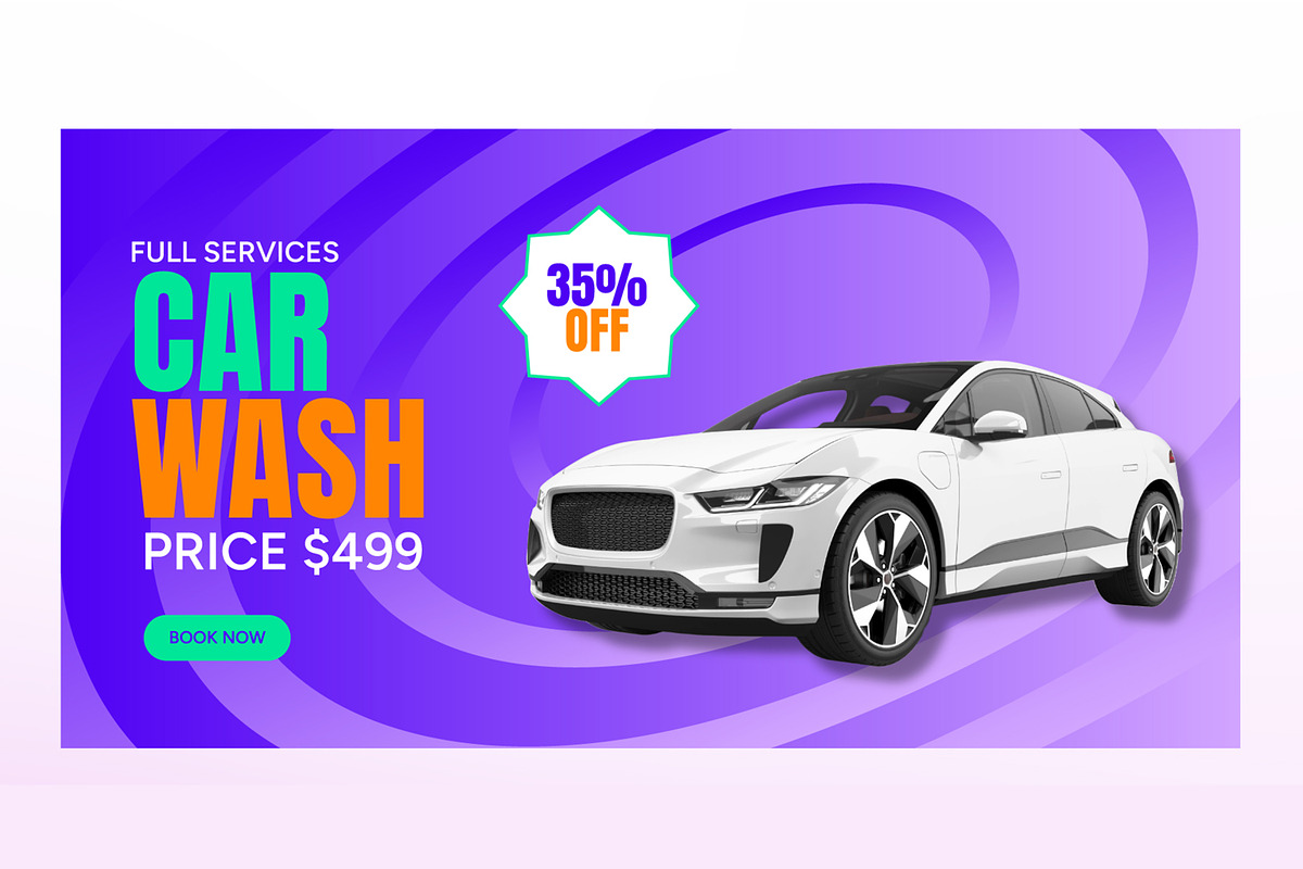 Car Washing Web Banner Ads Template, an UI Kit Template by CreativeShaper (Photo 2 of 4)