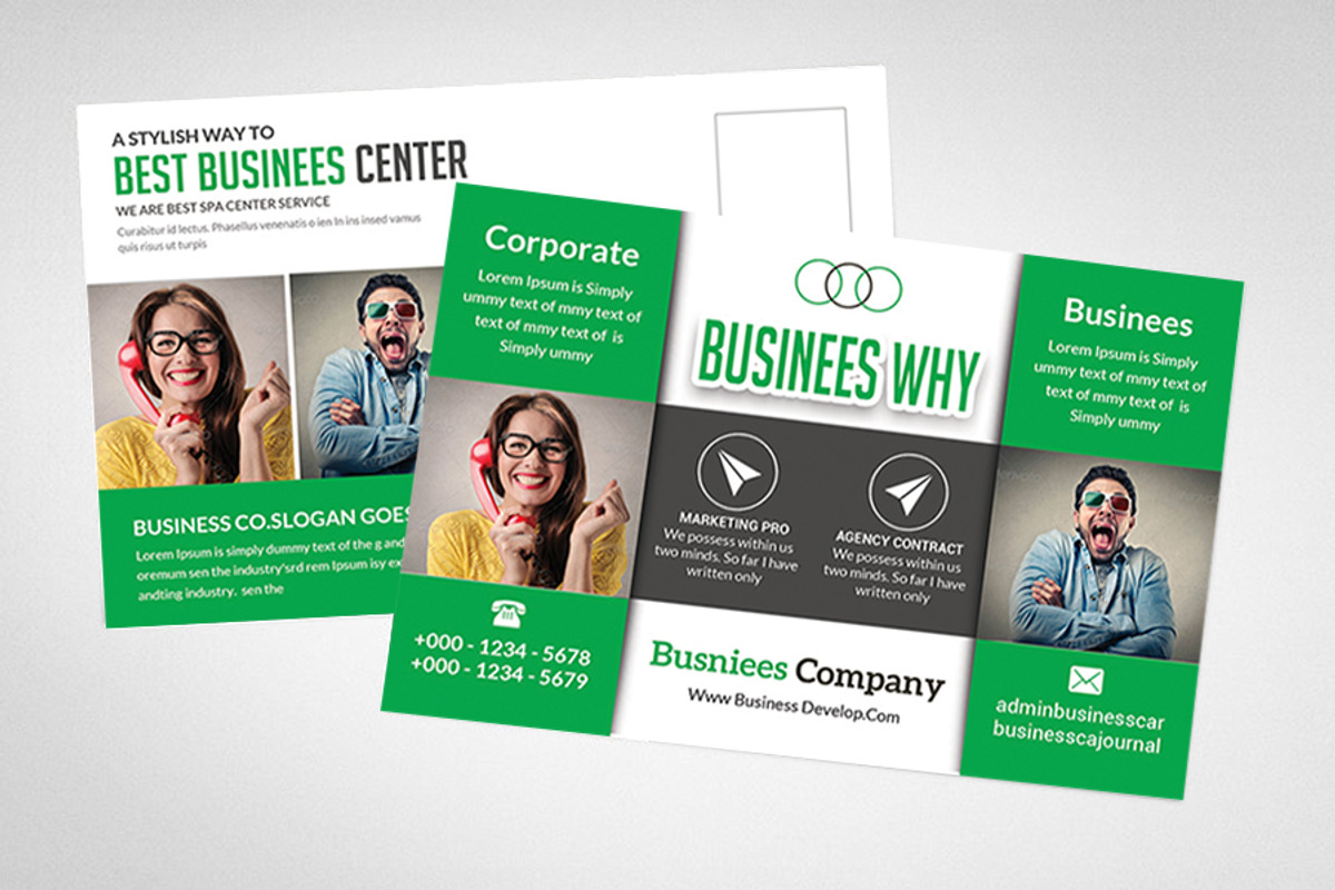 Marketing Postcard Template, a Card Template by AfzaalGraphics (Photo 2 of 4)