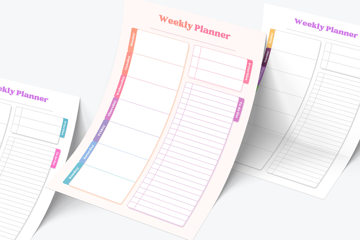 Weekly Schedule Planner Template, a Marketing Template by CubicSpace (Photo 2 of 4)
