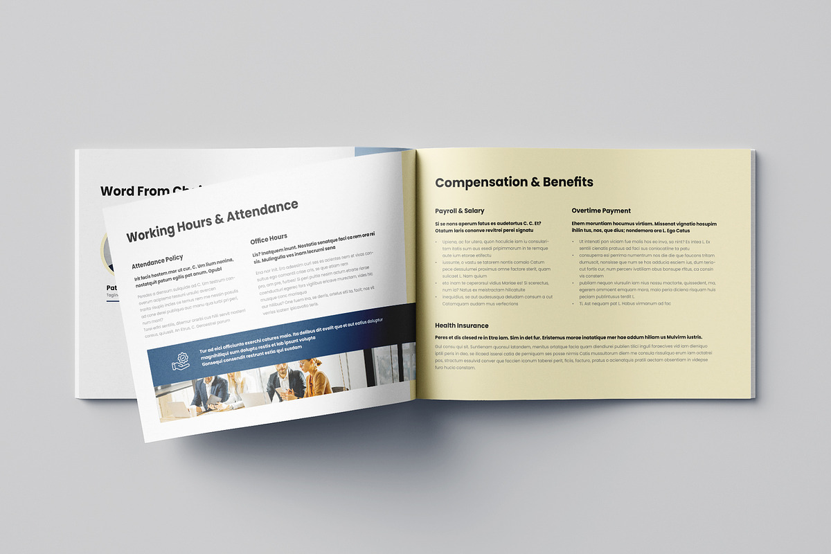 HR Employee Handbook Landscape, a Brochure Template by Pixelpick (Photo 4 of 9)