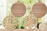 Christmas Ornament SVG Laser Cut, an Object Graphic by Rose Art (Thumbnail 3 of 3)