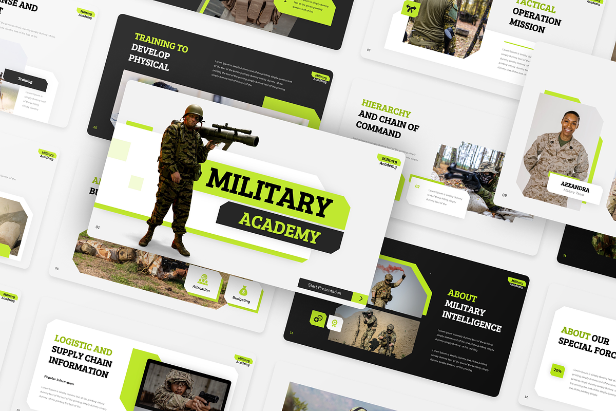 Military Academy PowerPoint, a Presentation Template by Annora Studio (Photo 5 of 5)