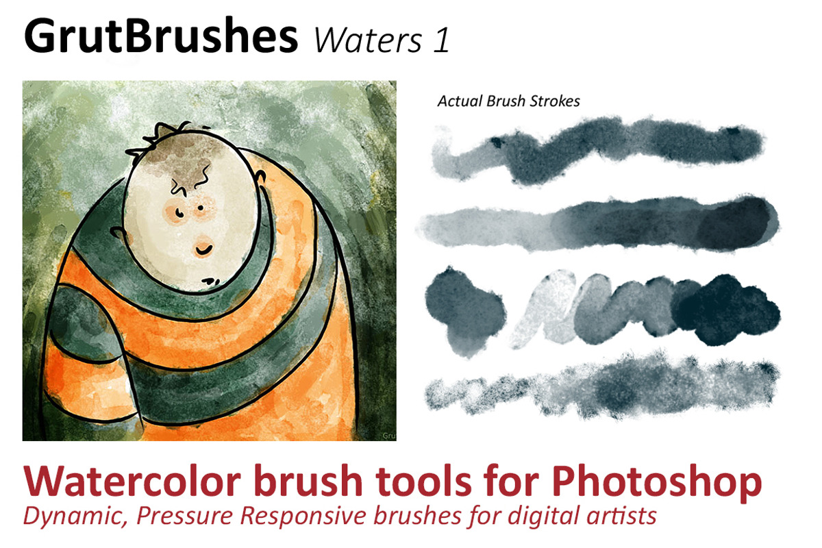Waters 1 Photoshop Watercolor Tools preview 7