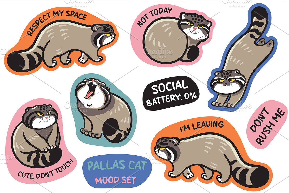 Manul Mood – Pallas’s Cat Patterns, a Pattern Graphic by PenguinHouse (Photo 7 of 7)