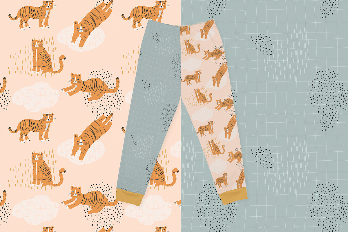 Wild Animals Patterns, a Pattern Graphic by watercolor kamill (Photo 8 of 11)