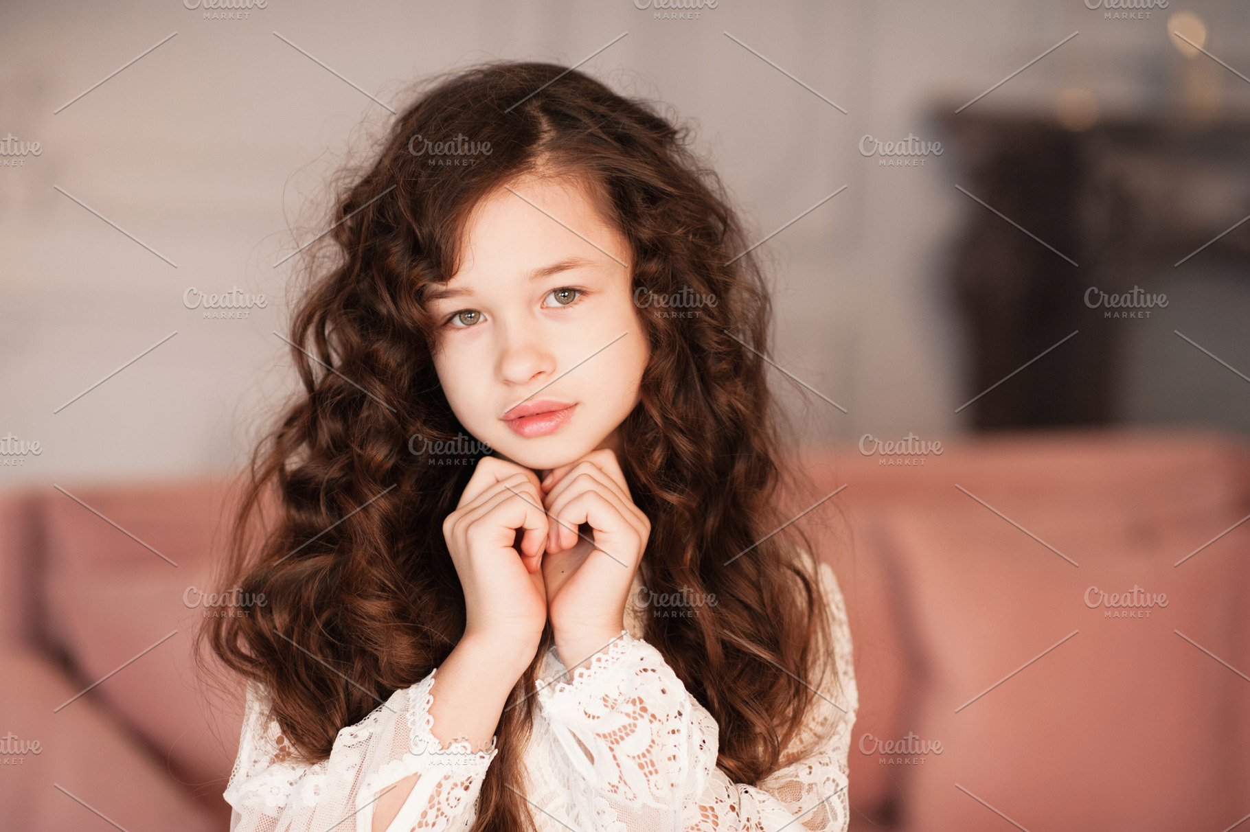 Pretty child girl with long hair, a Person Photo by morrowlight