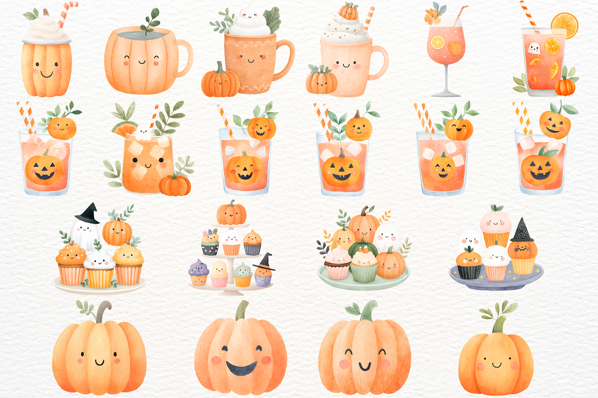 Halloween Kids Clipart Autumn Animal, a Seasonal Illustration by SugarCloudStudioArt (Photo 3 of 7)