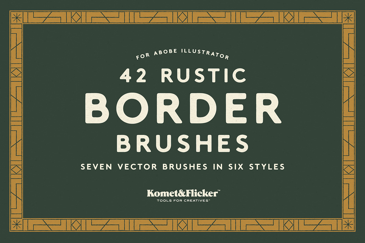 42 Rustic Border Brushes, a Brush Add-On by Komet & Flicker (Photo 1 of 6)