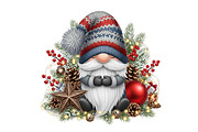 CHRISTMAS GNOME clipart, an Object Graphic by Pixxel_Studio (Thumbnail 2 of 4)