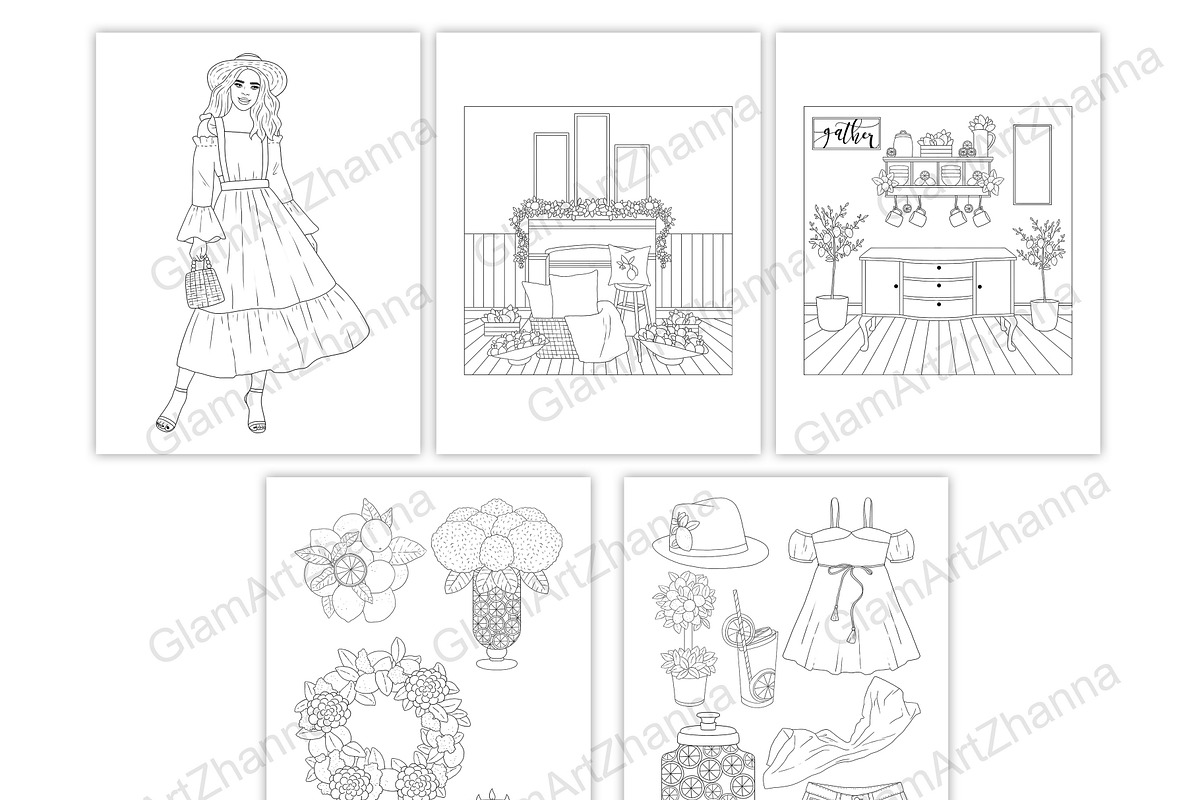 Coloring Book Summer 2, a Person Illustration by GlamArtZhanna (Photo 4 of 6)