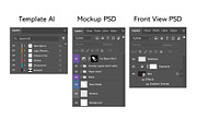 Mailer Box Mockup + Template, a Packaging Mockup by Korner (Thumbnail 6 of 11)