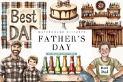Fathers Day Clipart Bundle, a Person Illustration by BusyDaydesign (Thumbnail 1 of 8)