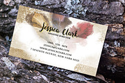 Watercolor Warm Business Card, a Business Card Template by land art (Thumbnail 9 of 9)