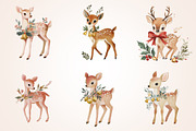 Woodland Deer Clipart, a Seasonal Illustration by Housui Patterns (Thumbnail 13 of 13)
