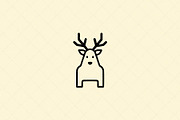Minimalist Deer Icon Animal, an Animal Illustration by Vectorium Studio (Thumbnail 1 of 4)