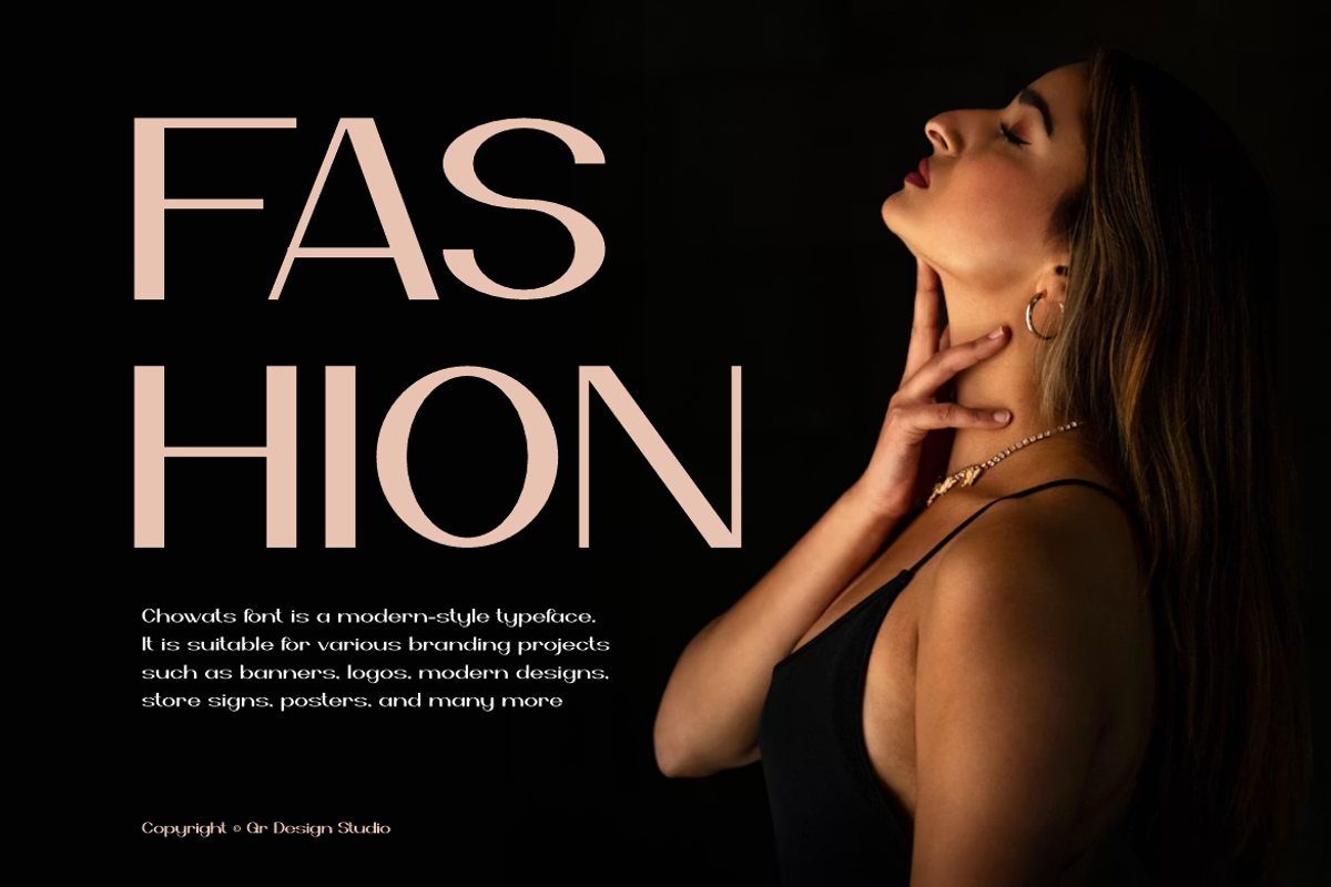 Chowats - Modern Fashion Font, a Sans Serif Font by QR Design Studio (Photo 3 of 13)