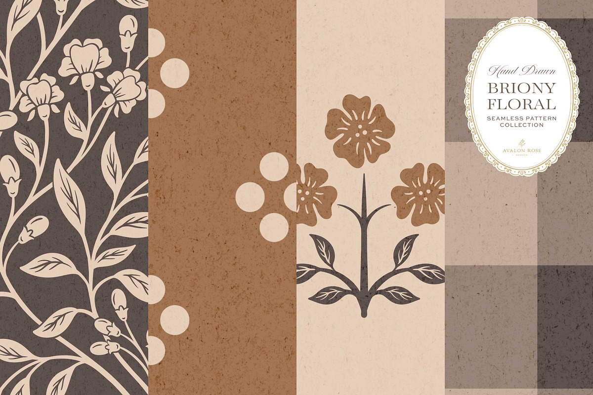 Farmhouse Brown Floral Patterns, a Pattern Graphic by Eclectic Anthology (Photo 12 of 12)