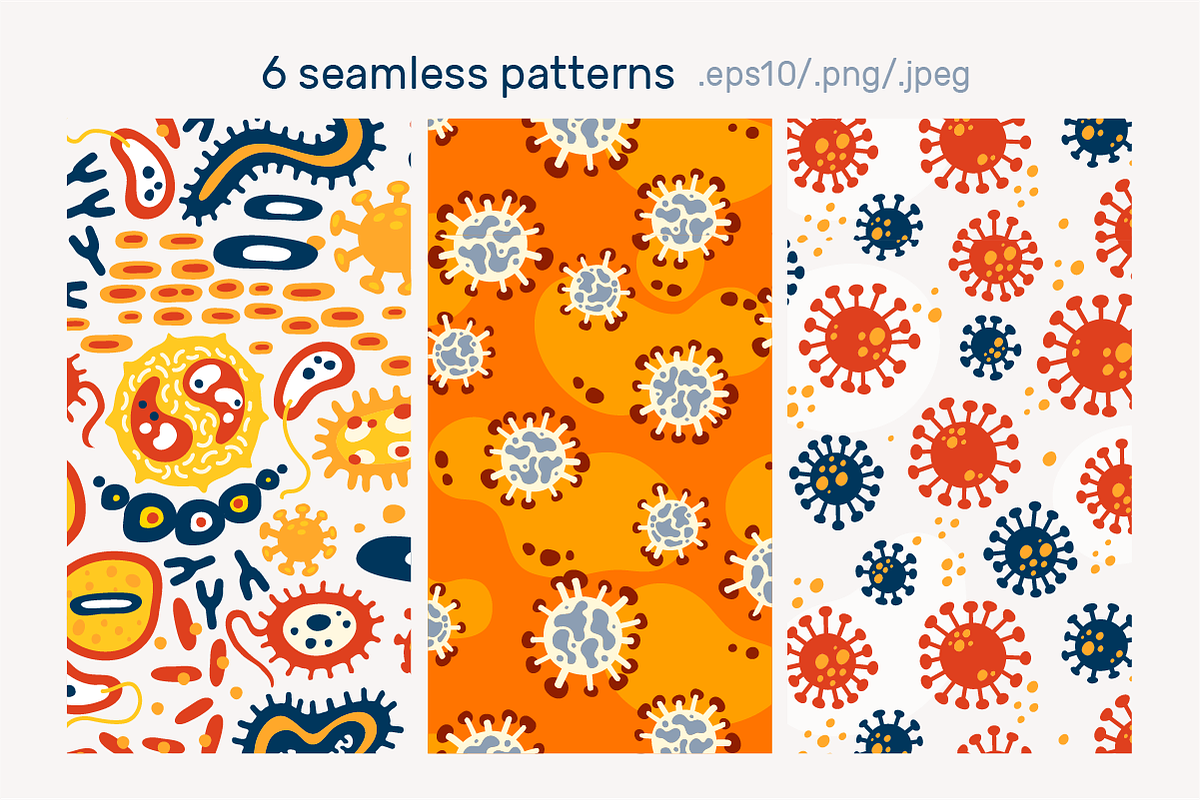 BACTERIUMS patterns & illustrations, an Education Illustration by Nastya Tkachova (Photo 6 of 13)
