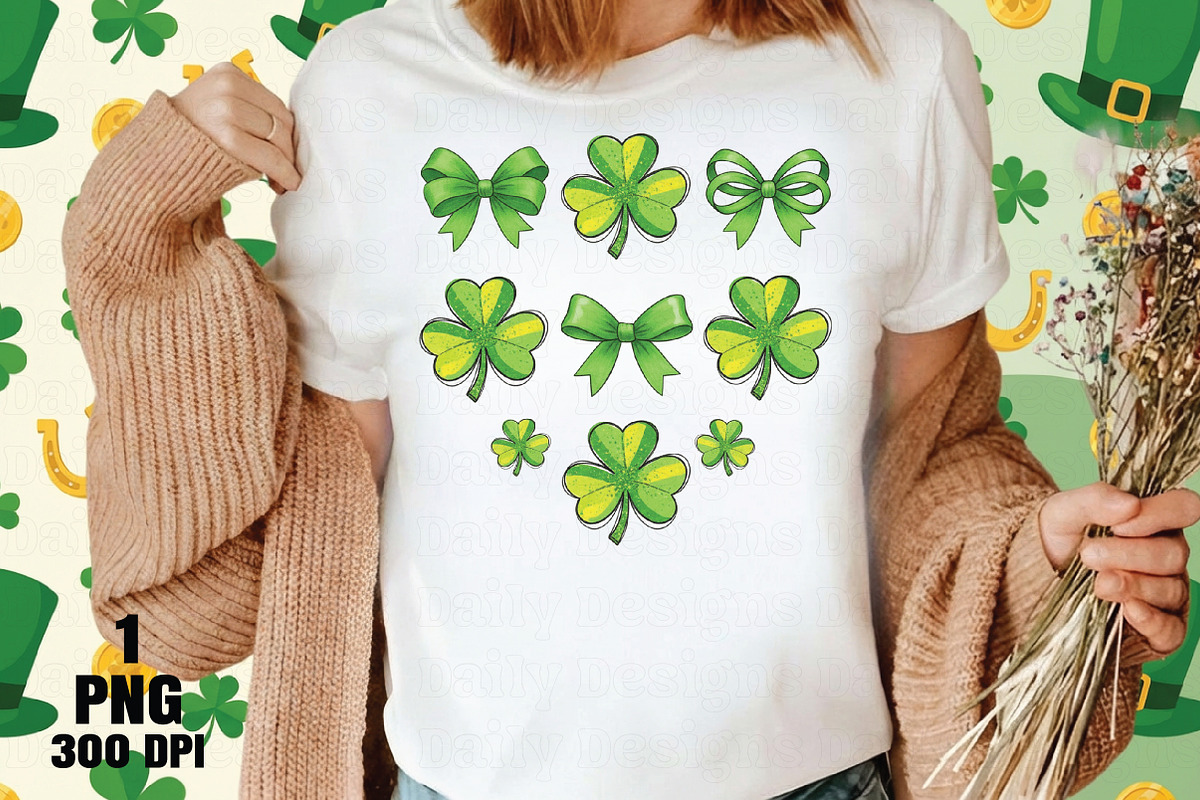 Preppy Lucky Shamrock Png, an Illustration by Daily.Designs (Photo 5 of 5)