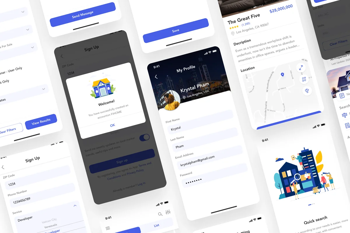 FiHome - Real Estate App Design UI, an App Template by Capi Product (Photo 5 of 6)