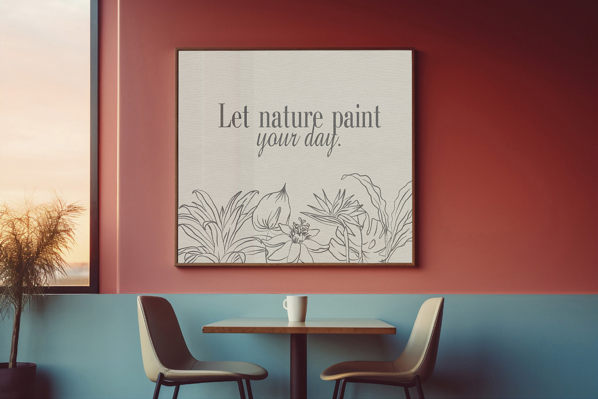Line Art Tropical Flowers & Leaves, a Decorative Illustration by La Petite Line Art (Photo 8 of 12)
