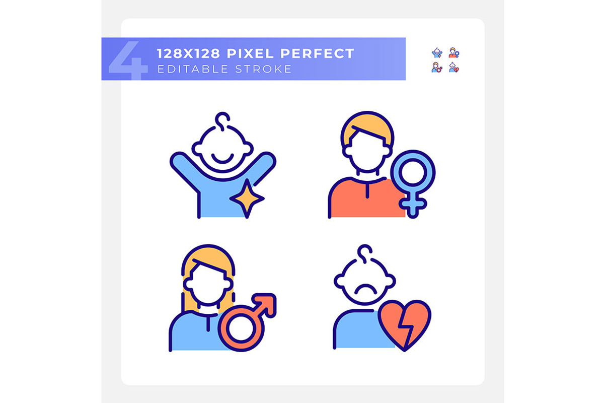 People pixel perfect RGB color icons, an Icon by IMG Visuals