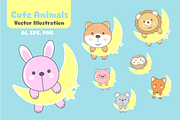 Cute Animals vector illustration, an Object Graphic by VL Shop (Thumbnail 3 of 3)