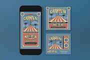 Blue Red Flat Carnival Flyer Set, a Flyer Template by graphicook (Thumbnail 3 of 3)