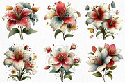 Whimsical Spring Lily Flowers PNG, an Illustration by Craft Nest (Thumbnail 5 of 11)