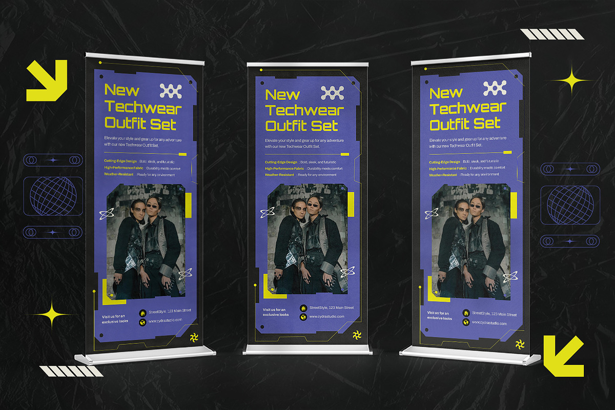 Futuristic Set - Roll Up Banner, a Print Template by StreaksideStd (Photo 3 of 3)
