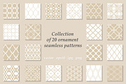 20 Ornament seamless vector patterns, a Pattern Graphic by Alonka's Illustrations (Thumbnail 1 of 6)