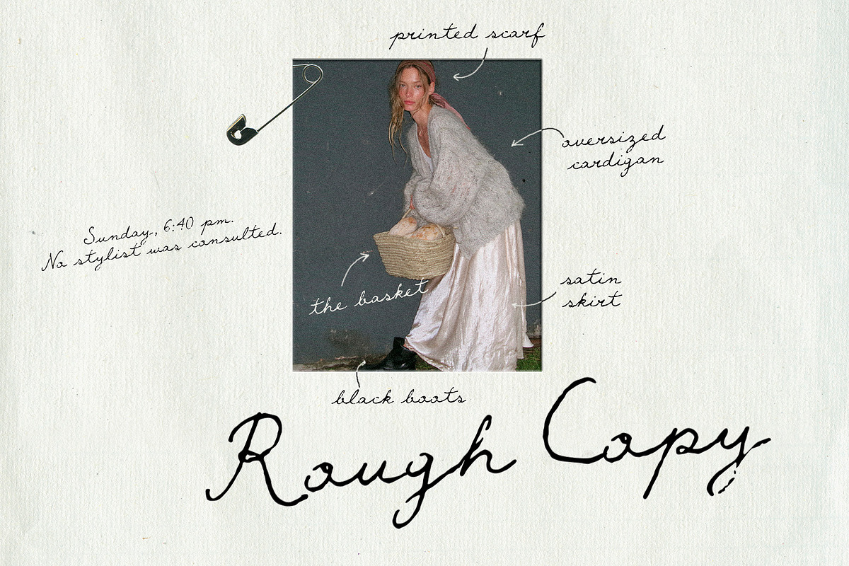 Rough Copy Handwritten Script, a Script Font by Mneme (Photo 1 of 9)