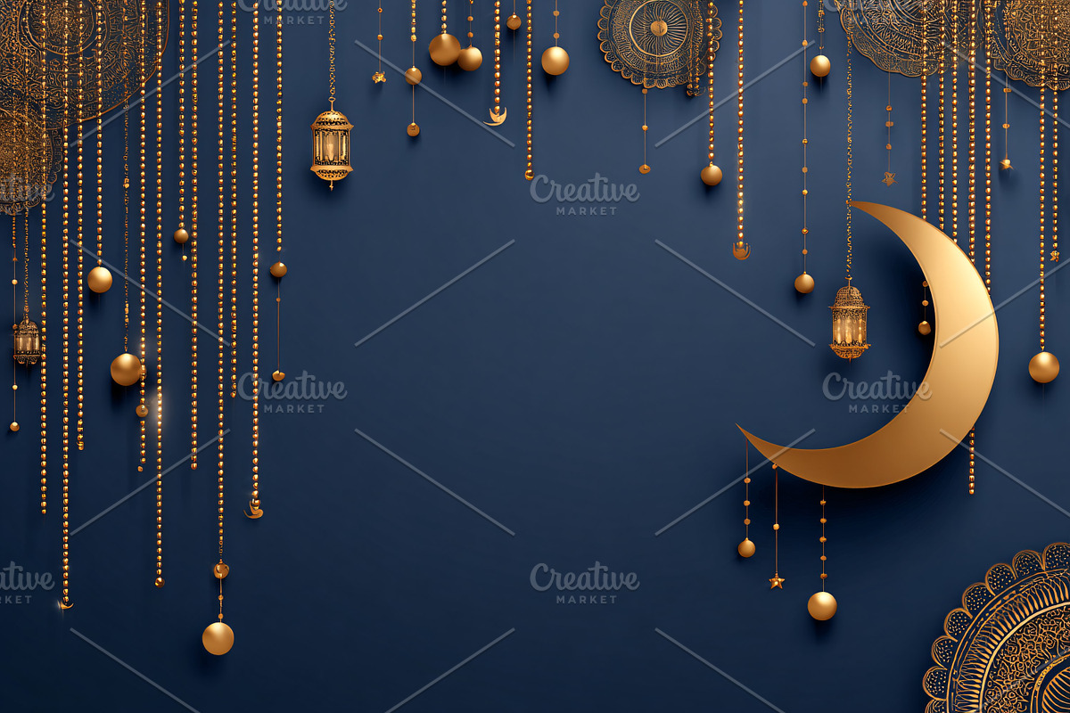 Elegant Ramadan background gold moon, a Background Photo by shahsoft (Photo 2 of 2)