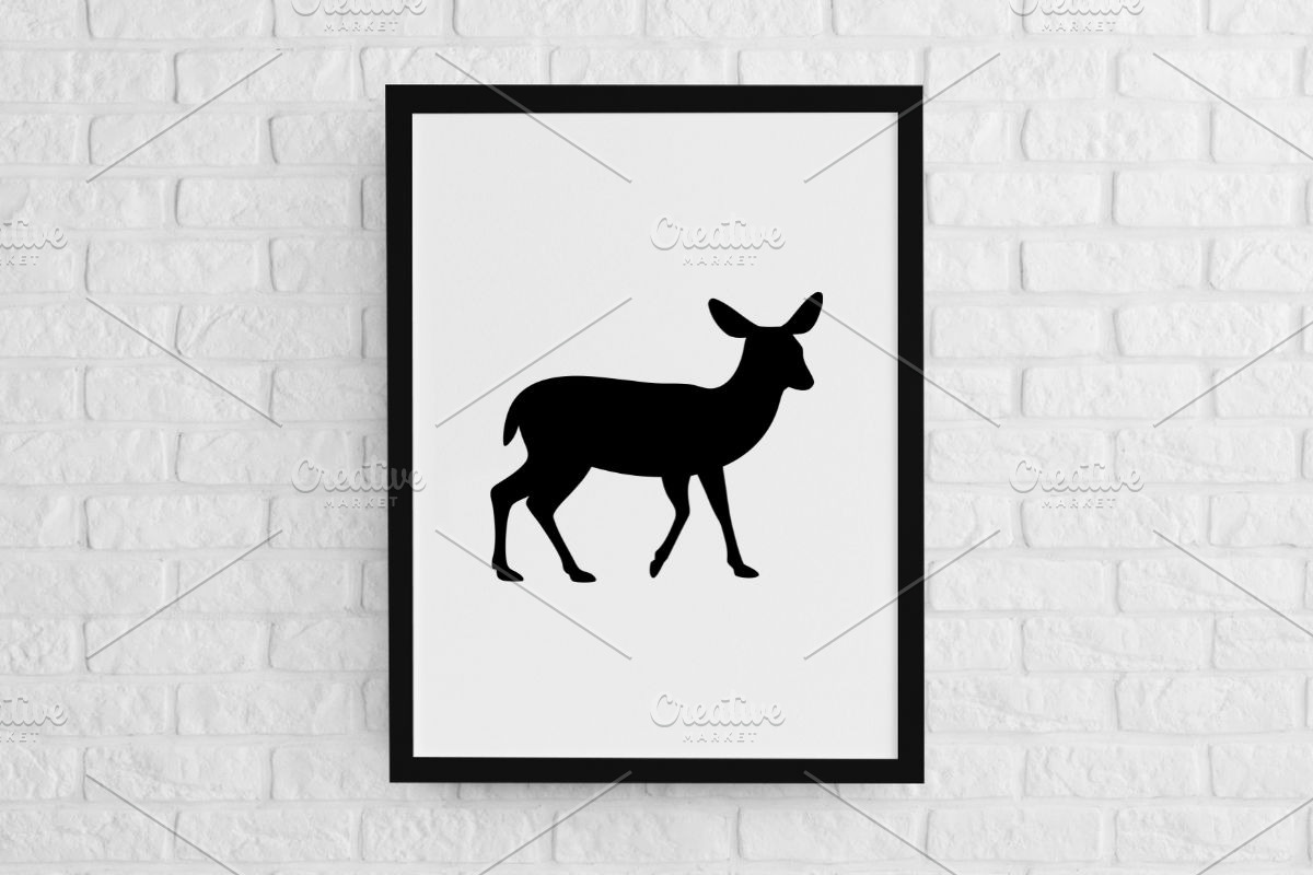 Deer Silhouette SVG #2, an Animal Illustration by newminddesign (Photo 2 of 3)