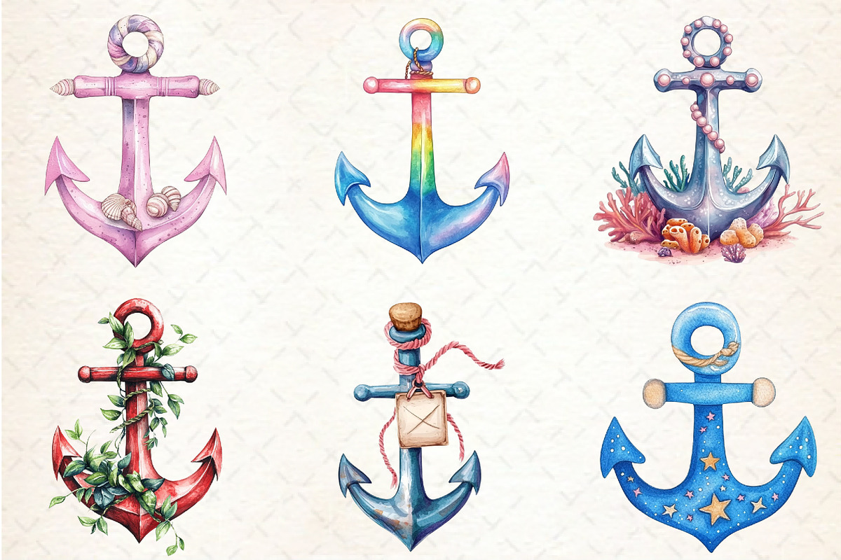 Summer Anchor Clipart, an Illustration by Rose Art (Photo 2 of 4)