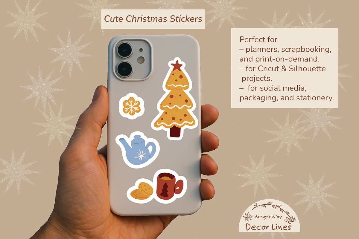 Gingerbread Christmas Stickers, an Object Illustration by Decor Lines (Photo 4 of 6)