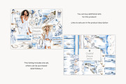 Coastal Girls Clipart | Beach Ocean, a Person Illustration by GlamArtZhanna (Thumbnail 2 of 8)