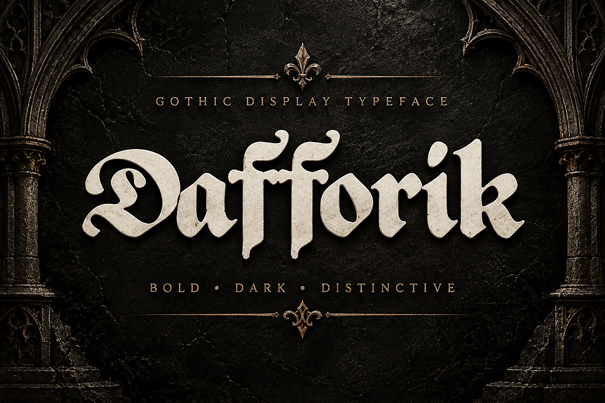 Dafforik, a Blackletter Font by Wow Magic (Photo 1 of 5)