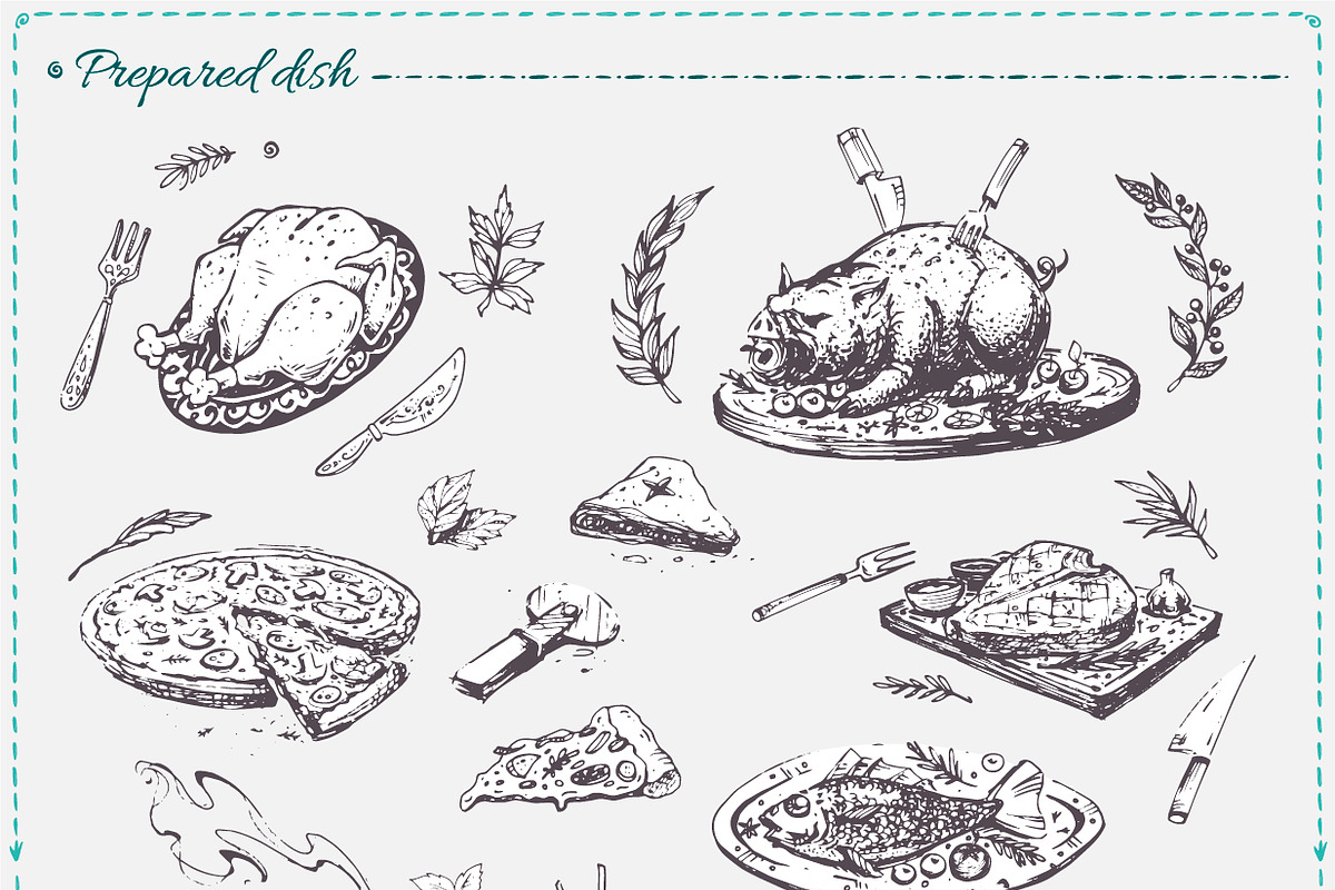 Hand-drawn Cooking and Food Icons, a Decorative Illustration by Margo Miller (Photo 3 of 48)