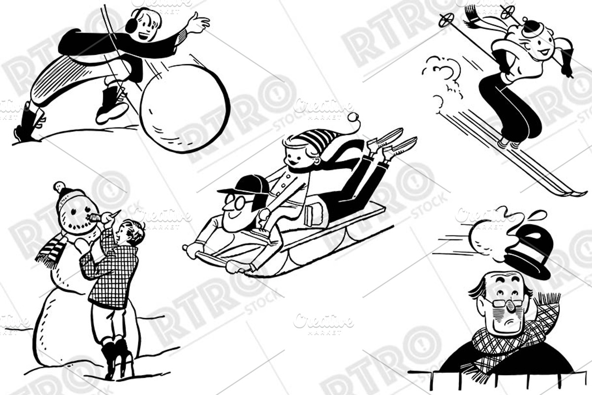 RTRO Winter 1, a Person Illustration by RTRO Stock (Photo 3 of 5)
