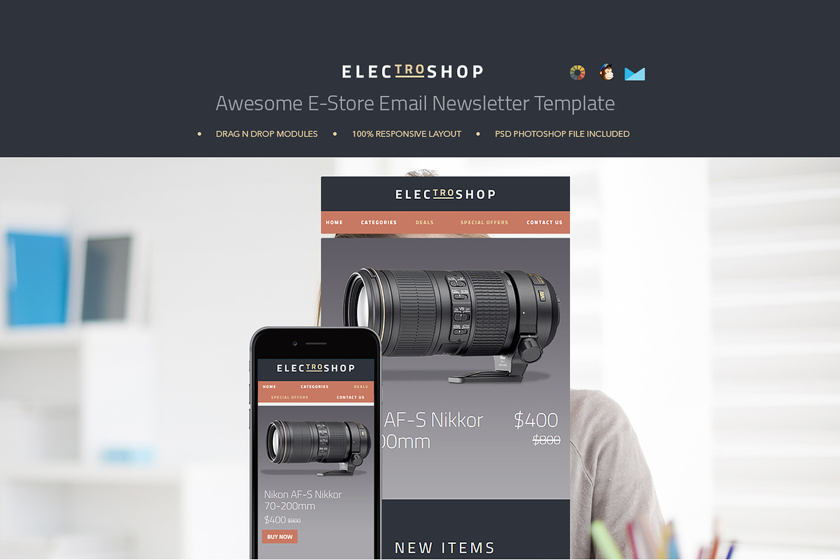 14 Email Newsletter Templates Bundle, an Email Template by ZippyPixels (Photo 9 of 15)