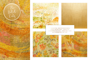 Paint Textures In Ochre Yellow