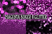 Magenta Bokeh & Glitter Backgrounds, a Texture Graphic by Paper Element (Thumbnail 3 of 3)