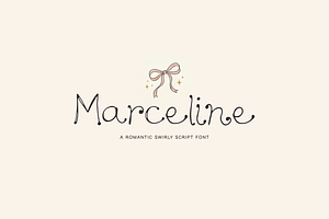 Marceline Romantic Swirly Script, a Handwritten Font by gafaroff studio