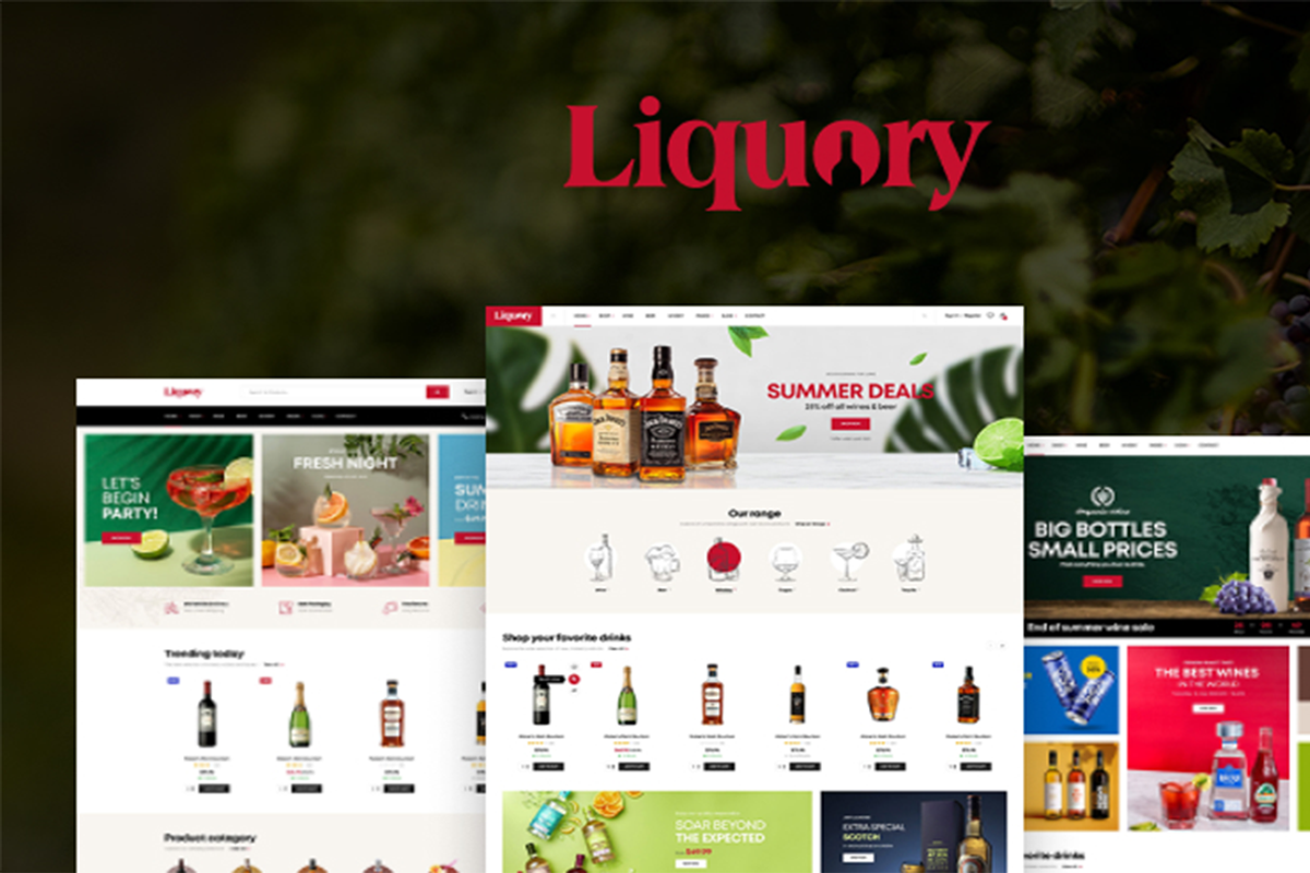 LIQUORY WINE SHOP SHOPIFY THEME, a Landing Page Template by apollotheme (Photo 1 of 9)