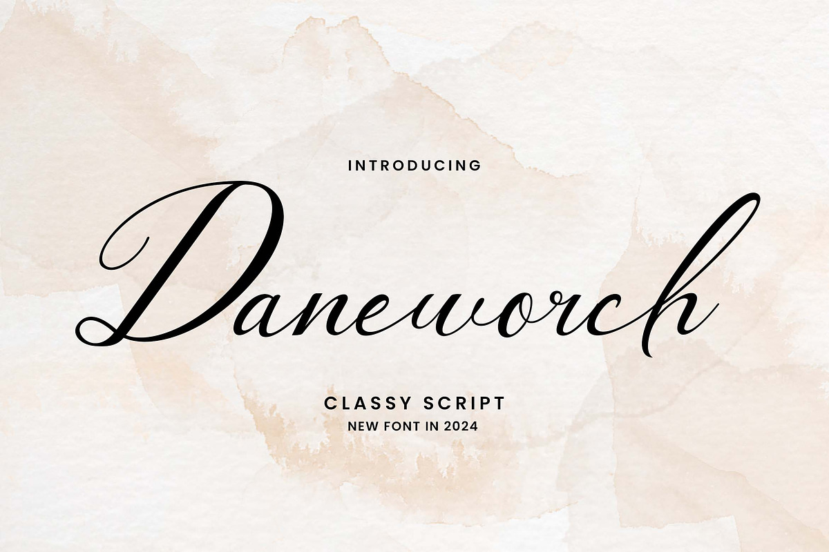Daneworch Classy Script Font, a Script Font by UICreative (Photo 1 of 13)