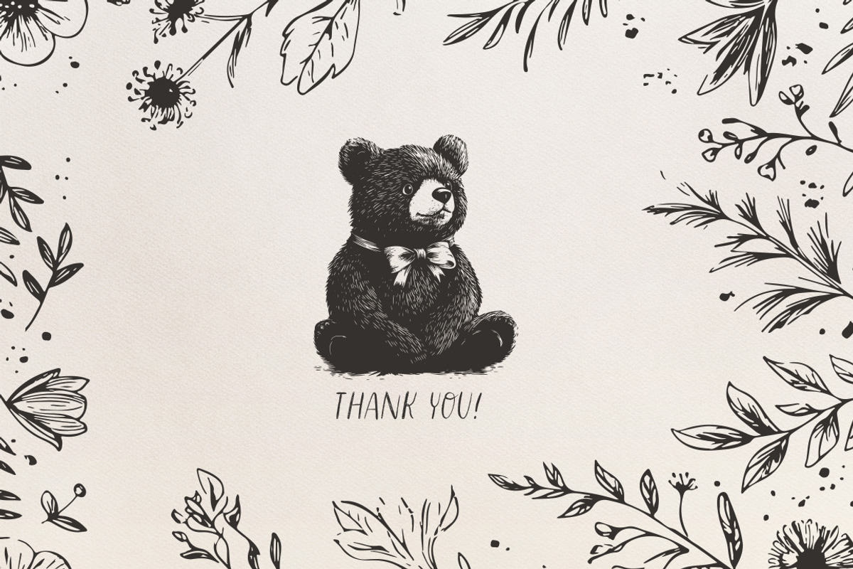 100 Teddy Bear linocut prints, an Object Graphic by DariSmartArt (Photo 15 of 15)